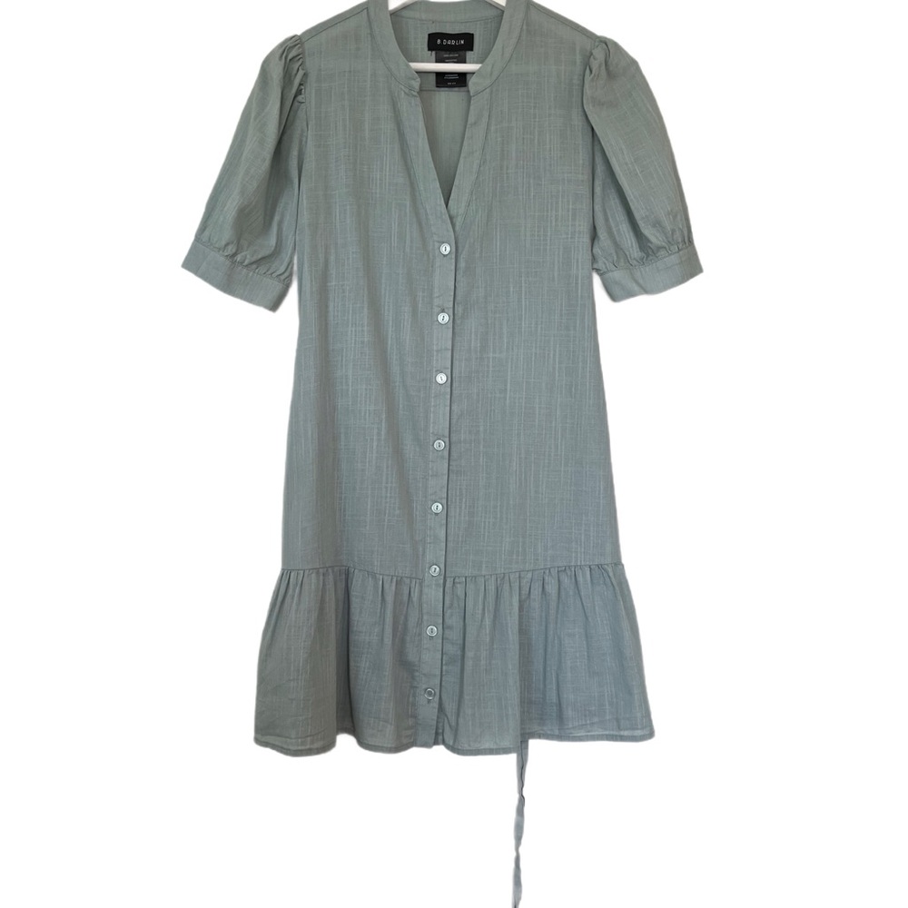 B Darlin Short Sleeve Button Front Dress - Picture 2 of 4